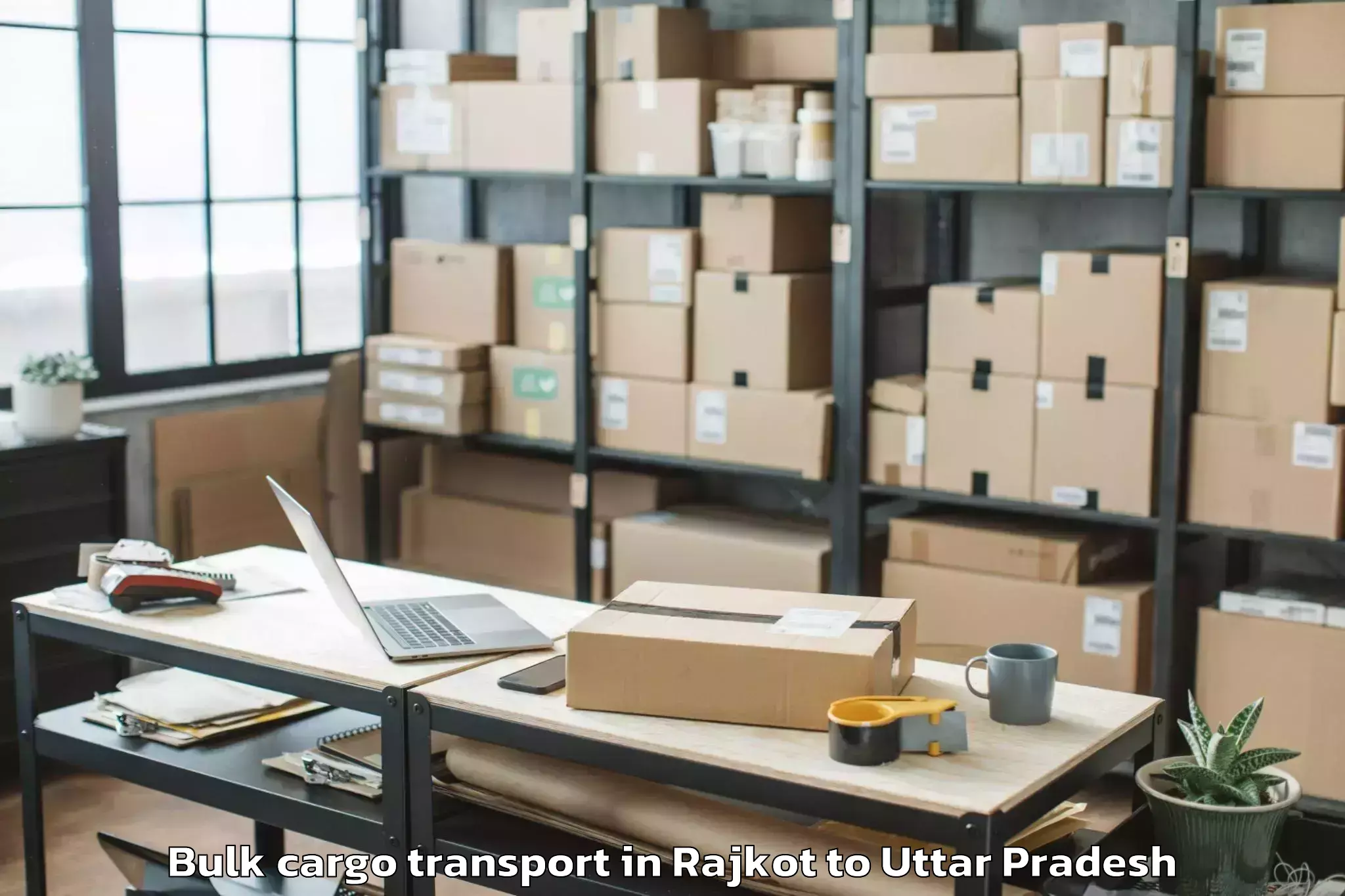 Trusted Rajkot to Bundelkhand University Jhansi Bulk Cargo Transport